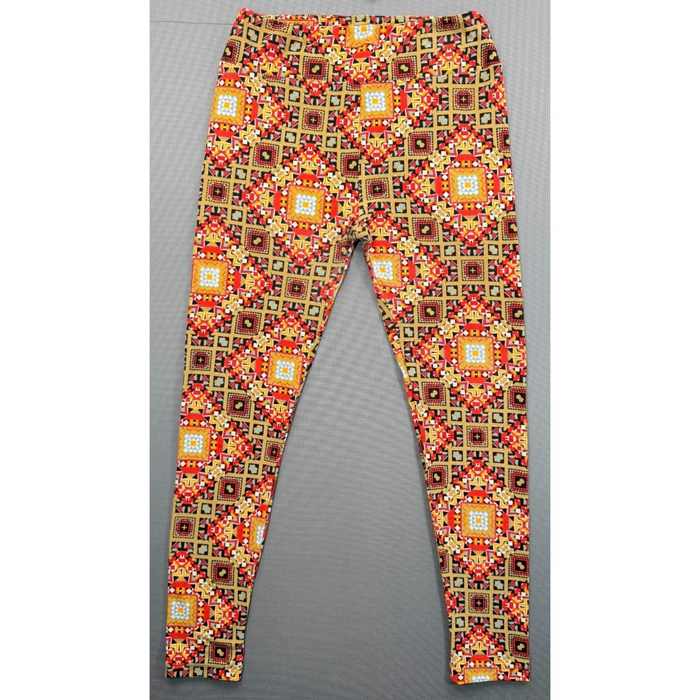 LuLaRoe Leggings One Size OS Geometric Aztec Mosaic Print Butter Soft Stretch